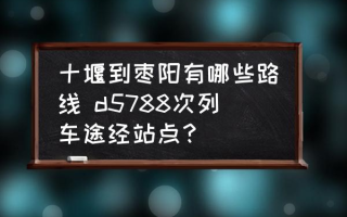 十堰到枣阳有哪些路线 d5788次列车途经站点？