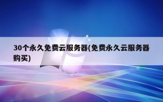 100个免费永久服务器(免费永久云服务器购买)