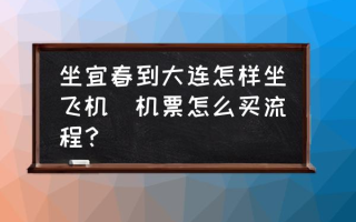 坐宜春到大连怎样坐飞机(机票怎么买流程？)