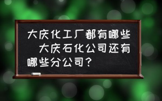 大庆化工厂都有哪些(大庆石化公司还有哪些分公司？)