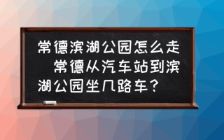 常德滨湖公园怎么走(常德从汽车站到滨湖公园坐几路车？)