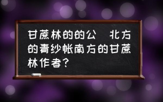 甘蔗林的的公(北方的青纱帐南方的甘蔗林作者？)