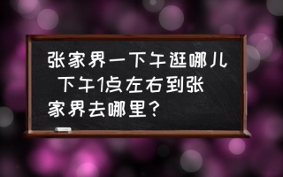 张家界一下午逛哪儿 下午1点左右到张家界去哪里？