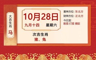 黄历2023黄道吉日查询（2023年10月28日十二生肖）