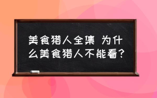 美食猎人全集 为什么美食猎人不能看？