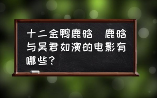 十二金鸭鹿晗(鹿晗与吴君如演的电影有哪些？)