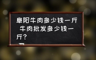 阜阳牛肉多少钱一斤 牛肉批发多少钱一斤？